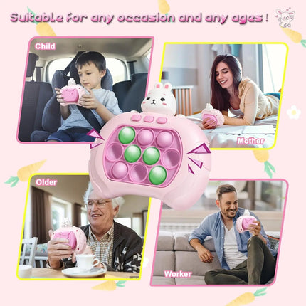 Electronic Quick Push Bubble Game Handle Toys Pop Up Light Fidget Fun Puzzle Anti-Stress Game Machine Toy Gifts For Kids Adults by zapcart