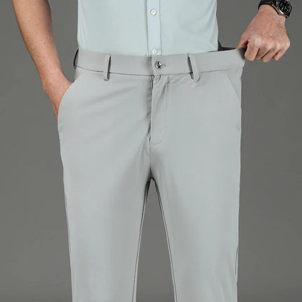 Scarlett Queen Mens New Ice Silk Stretch Office Suit Pants by zapcart