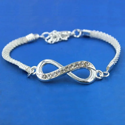 Delysia King Unisex Crystal Inlay Bracelet Simple Gift by zapcart