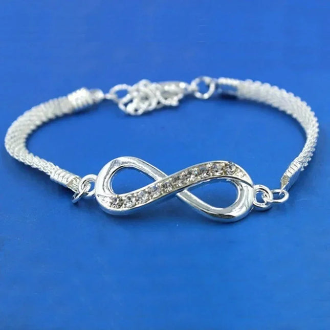 Delysia King Unisex Crystal Inlay Bracelet Simple Gift by zapcart