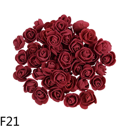 200/100/50 Artificial Rose Heads Foam 3.5cm Artificial Flowers for Rose Bear Valentine Gift Wedding Party Flower Decorations by zapcart