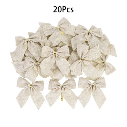 WNYZQCN Christmas Bows 10Pcs Gold Red Holiday Decor by zapcart