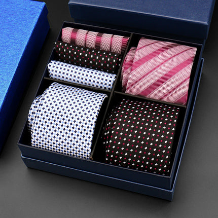 Mens Tie Hanky Set Burgundy Paisley Wedding Gift Box 3pcs by zapcart