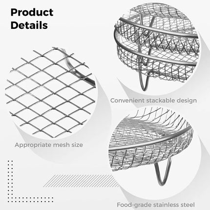 Choice Stainless Steel 3 Layer Air Fryer Rack Home Cooks by zapcart