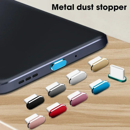 Choice Metal Dust Plugs For iPhone Type C Port 2 Pack Guard by zapcart