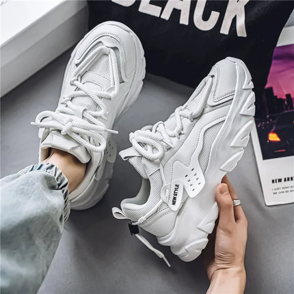 Letcomfit Mens Breathable Thick Soles Casual Sneakers by zapcart