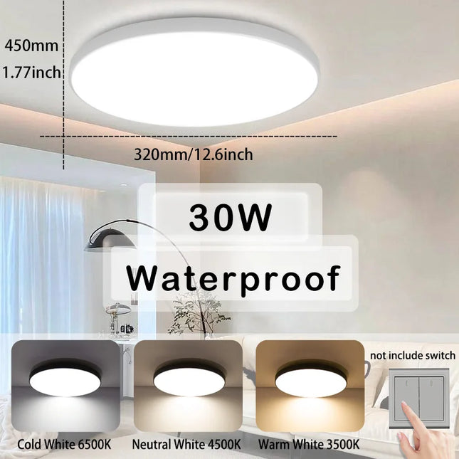 DIBILUN Waterproof LED Ceiling Light For Bathroom Kitchen by zapcart