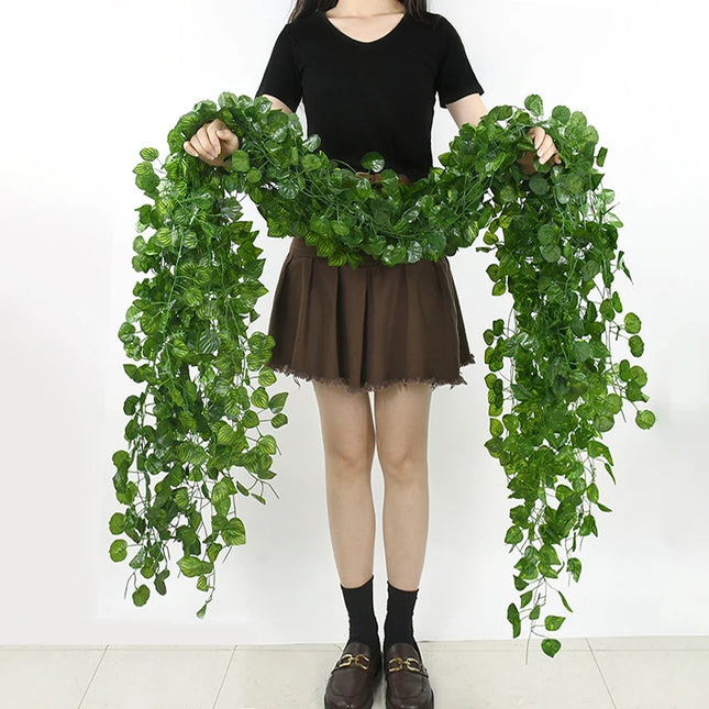 ZQNYCYCN 2.1M Silk Ivy Leaf Garland for Weddings and Decor by zapcart