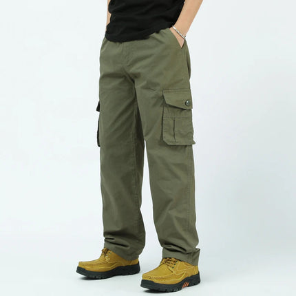 CPCOEPAXCN Mens Cargo Pants Cotton Loose Fit Multi Pocket by zapcart