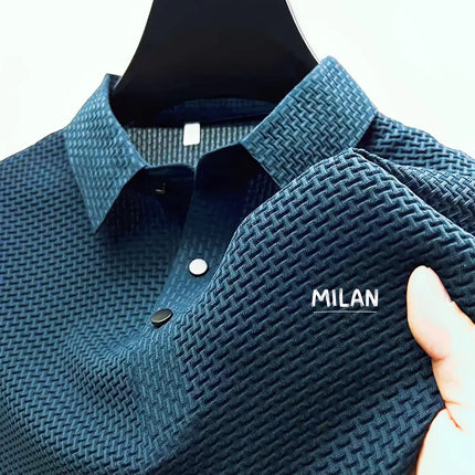 CN Zhejiang Mens Milan Polo Shirt Pattern Quick Dry by zapcart