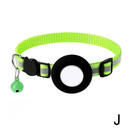 Anti Lost Cat Collar For AirTag GPS Tracker Reflective Bell by zapcart