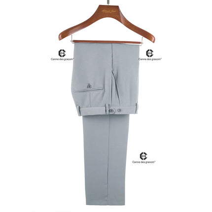 Cenne Des Graoom Mens Skinny Suit Set Light Grey 2 Piece by zapcart
