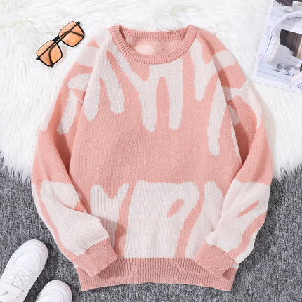 CN Fujian Mens Irregular Jacquard Pullover Sweater Casual by zapcart
