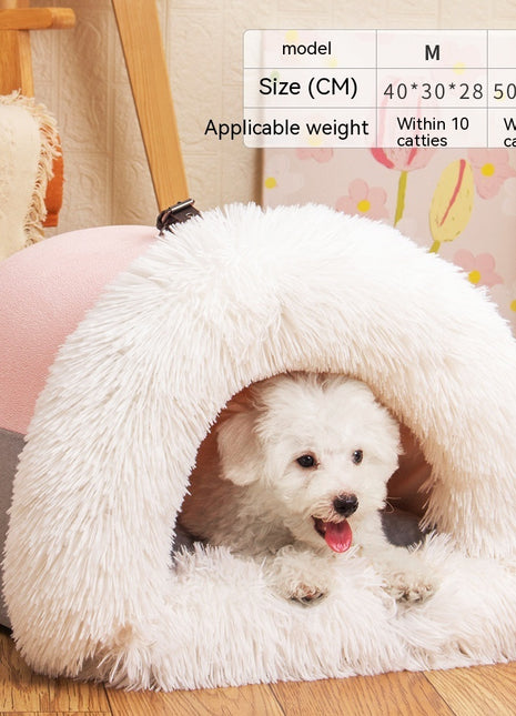 New Splice Portable Pet Nest Portable Autumn And Winter Warm Dog Nest Moisture-proof Long Fur Cat Nest Cross Border Pet Nest