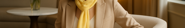create a lifestyle image for our women collection, while using fine touches of our yellow theme color