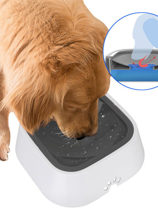 1.5L Cat Dog Water Bowl Carried Floating Bowl Anti-Overflow Slow Water Feeder Dispenser Pet Fountain ABS&amp;PP Dog Supplies