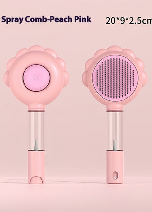 2 In 1 Self Cleaning Dog Brush Comb With Spray Pets Grooming Hair Remover Combs Brush Floating Hair Pet Grooming Brush Pet Products