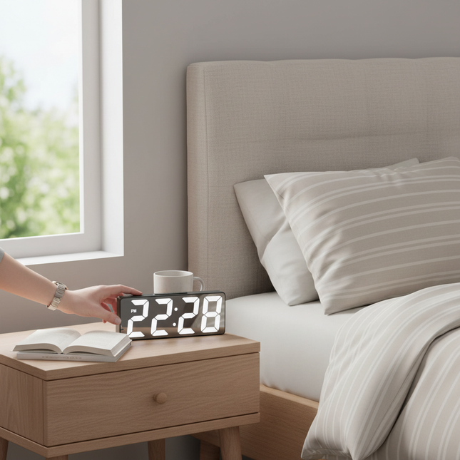 Mirror LED Alarm Clock 1