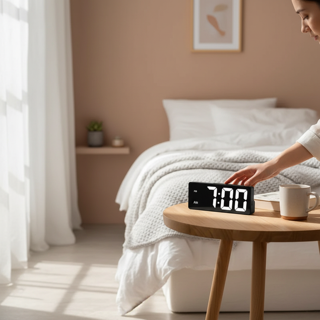 Mirror LED Alarm Clock 2