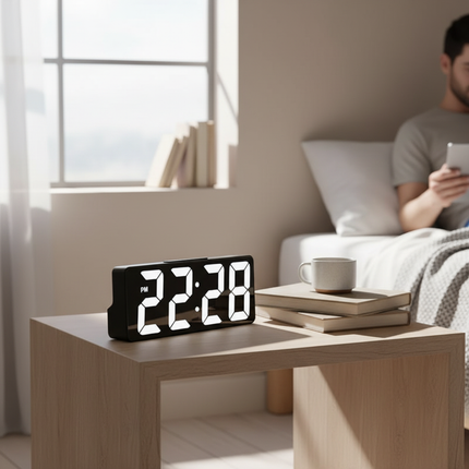 Mirror LED Alarm Clock 4