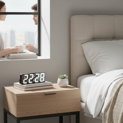 Mirror LED Alarm Clock 8
