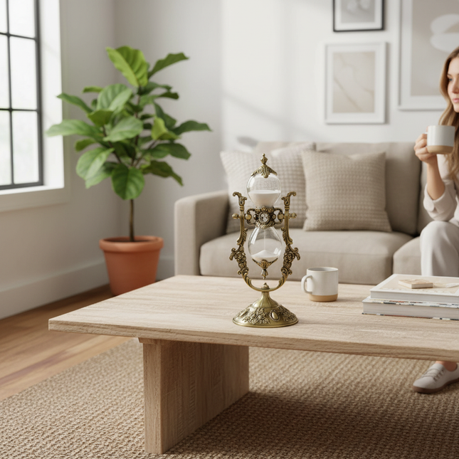 Vintage Brass Sand Timer 2